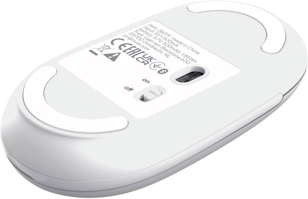 Trust SERON Hyperscroll Multi-Connect Mouse White egér