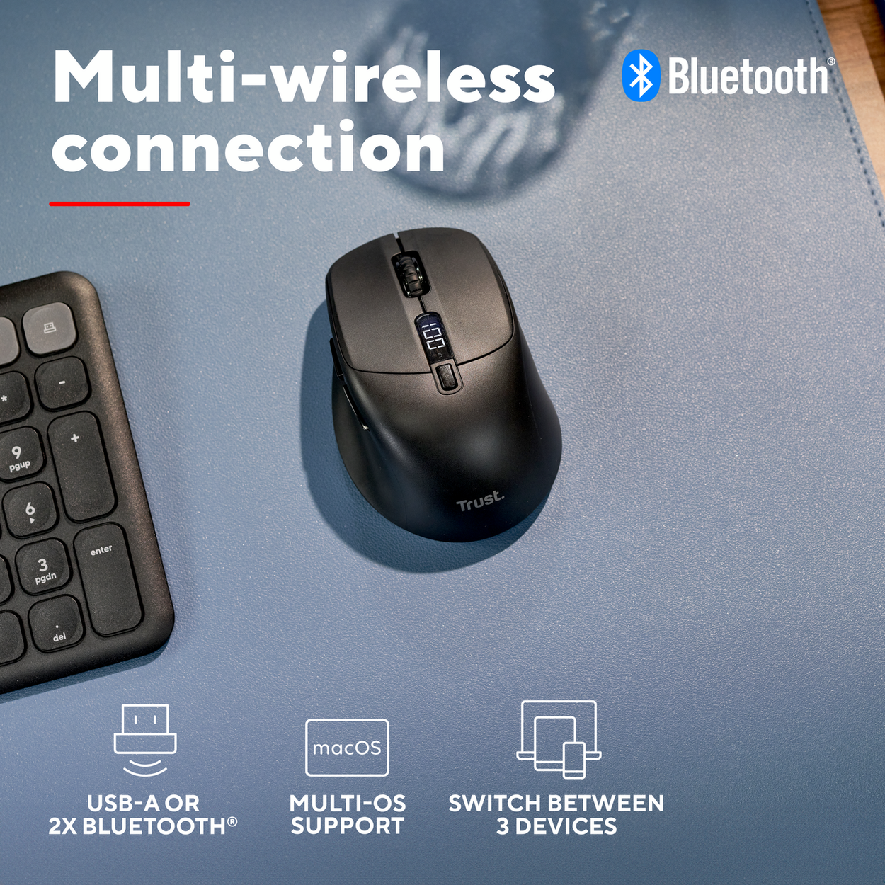 Trust ZEVO Ultra-Fast Rechargeable Multi-Wireless Mouse