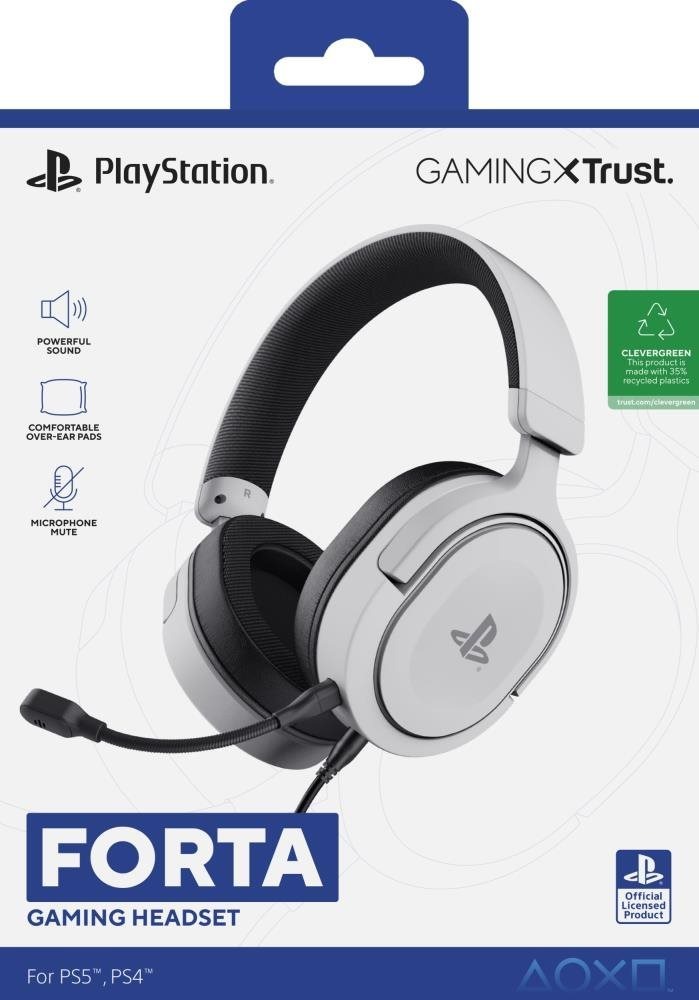 Trust GXT 498 FORTA HEADSET Gaming Headset Official PlayStation®5 Licence White