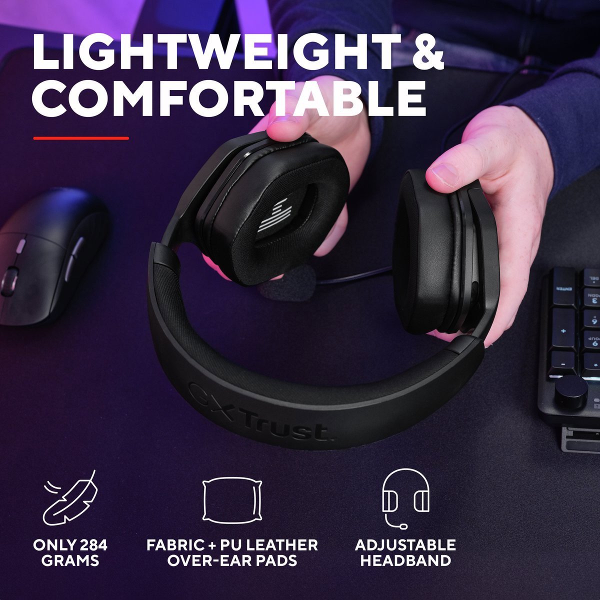 Gaming headset Trust GXT1492 RAVOX Wired Black