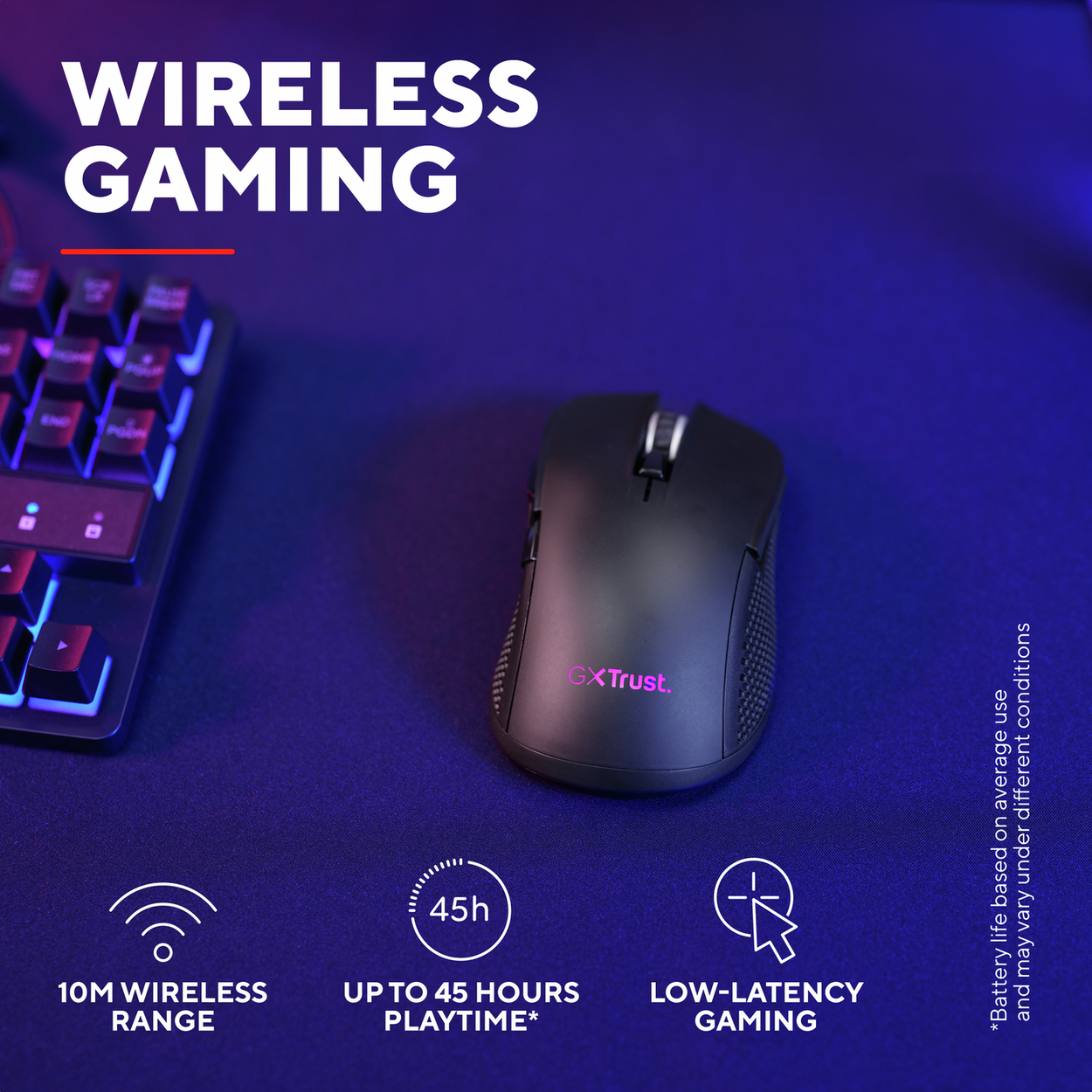 Trust GXT931 YBAR Multi Wireless Mouse gaming mouse