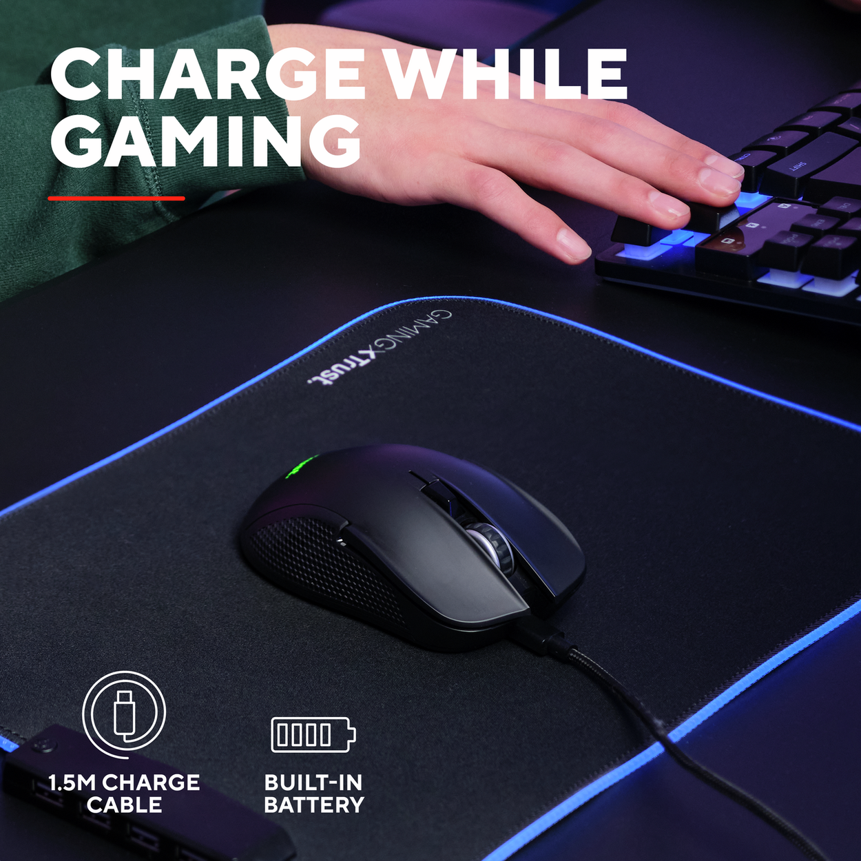Trust GXT931 YBAR Multi Wireless Mouse gaming mouse