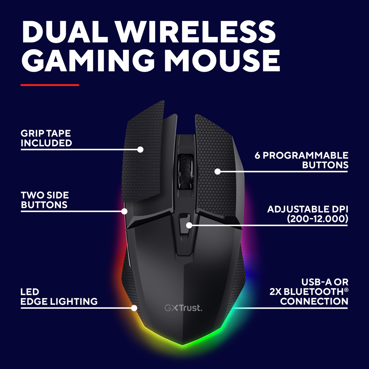 Trust GXT122 FELOX+ Dual Wireless Mouse gaming mouse