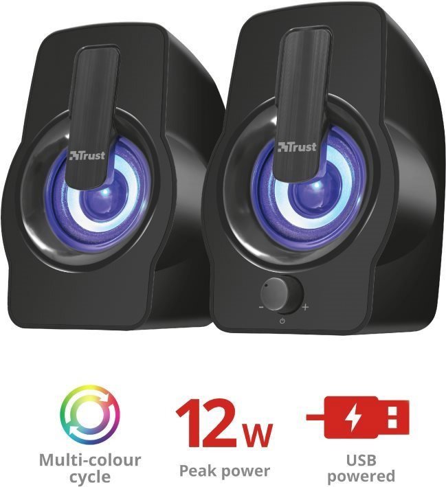 Trust GEMI 2.0 Speaker RGB Fekete hangszórók - fekete