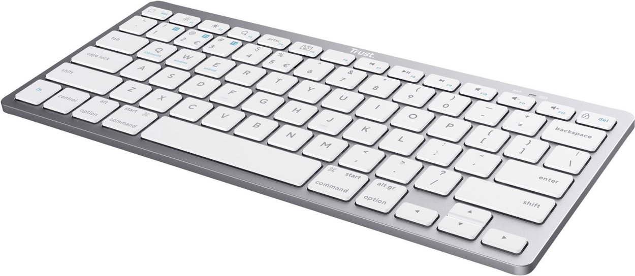 Trust BASICS Bluetooth Keyboard CZ/SK White-Silver - white/silver