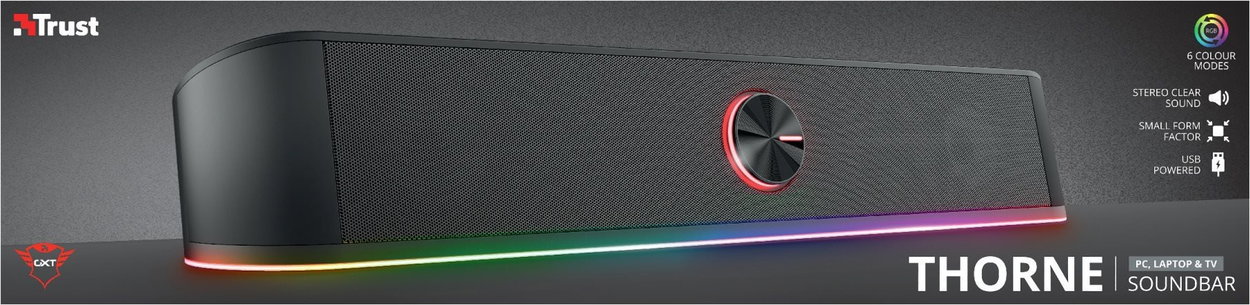 Trust GXT 619 Thorne RGB Soundbar Black