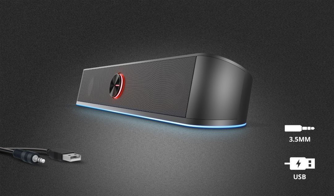 Trust GXT 619 Thorne RGB Soundbar Black