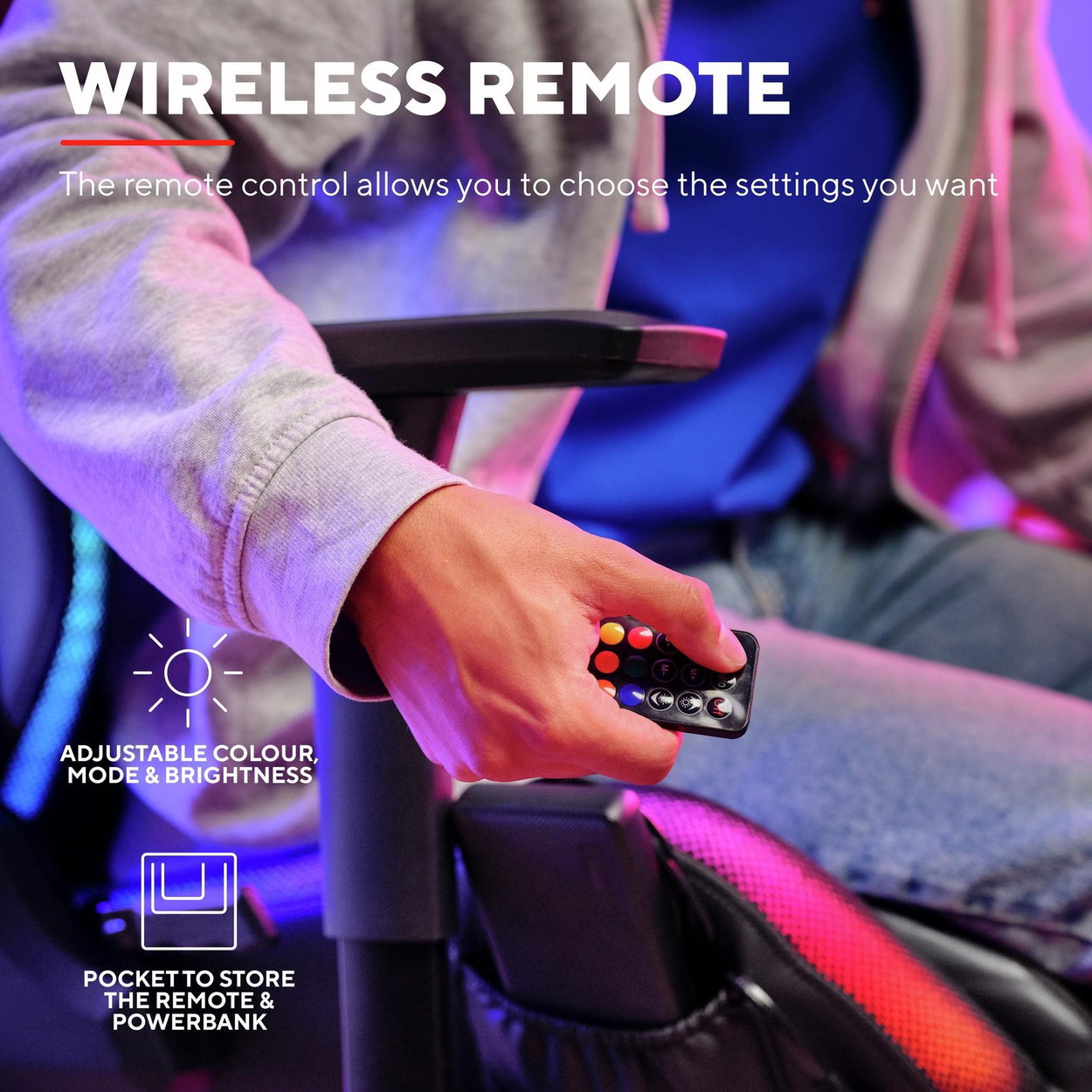 Trust GXT719 RUYA RGB Gaming Chair Black - fekete