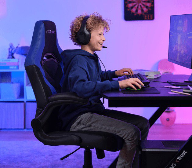 Gaming-Stuhl Trust GXT703B RIYE Gaming Chair Blue - blau