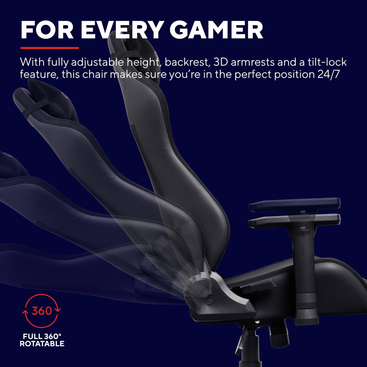 Trust GXT714 RUYA Gaming Chair Black - fekete