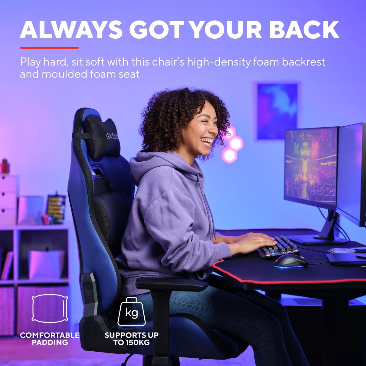 Trust GXT714B RUYA ECO Gaming chair, blue