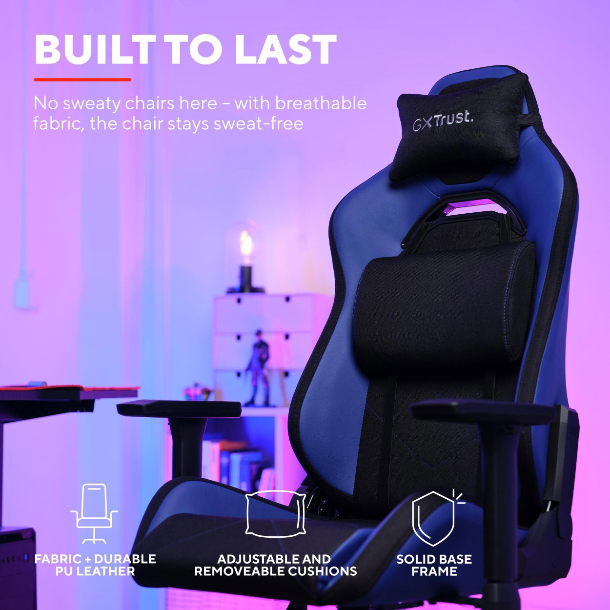 Trust GXT714B RUYA ECO Gaming chair, blue