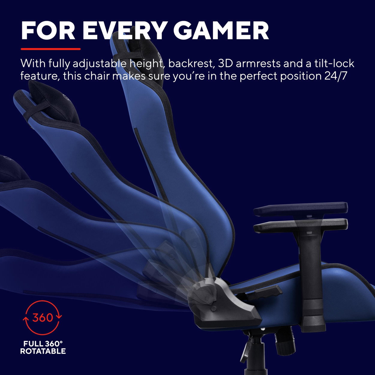 Trust GXT714B RUYA ECO Gaming chair, blue