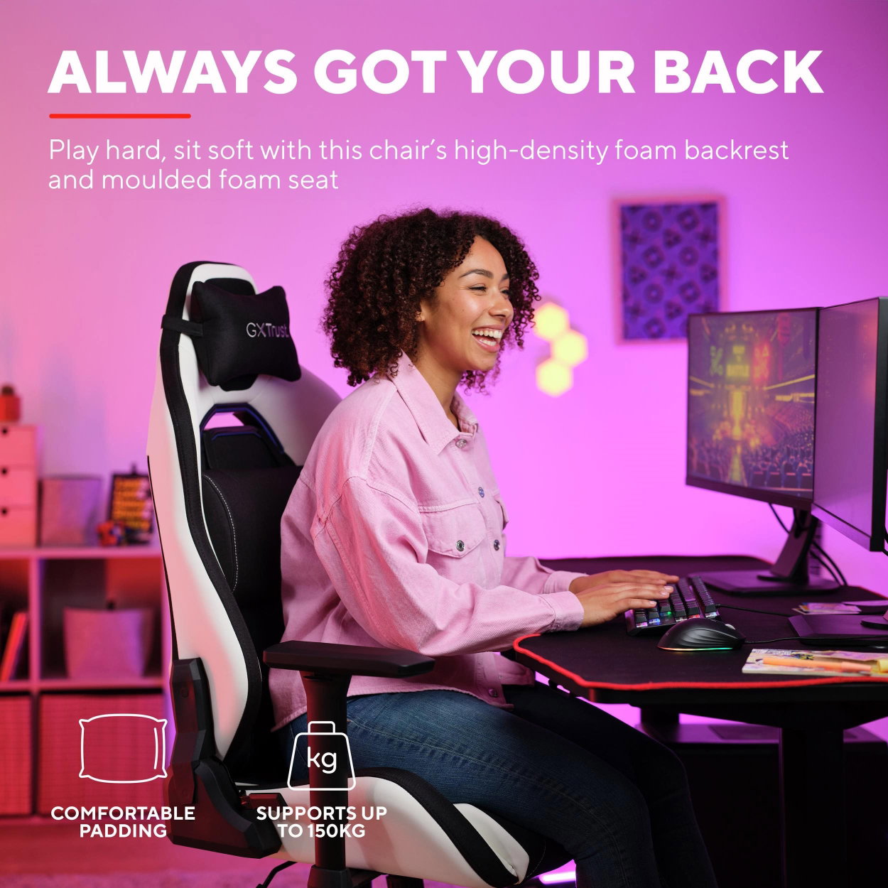 Trust GXT714W RUYA ECO Gaming chair, white