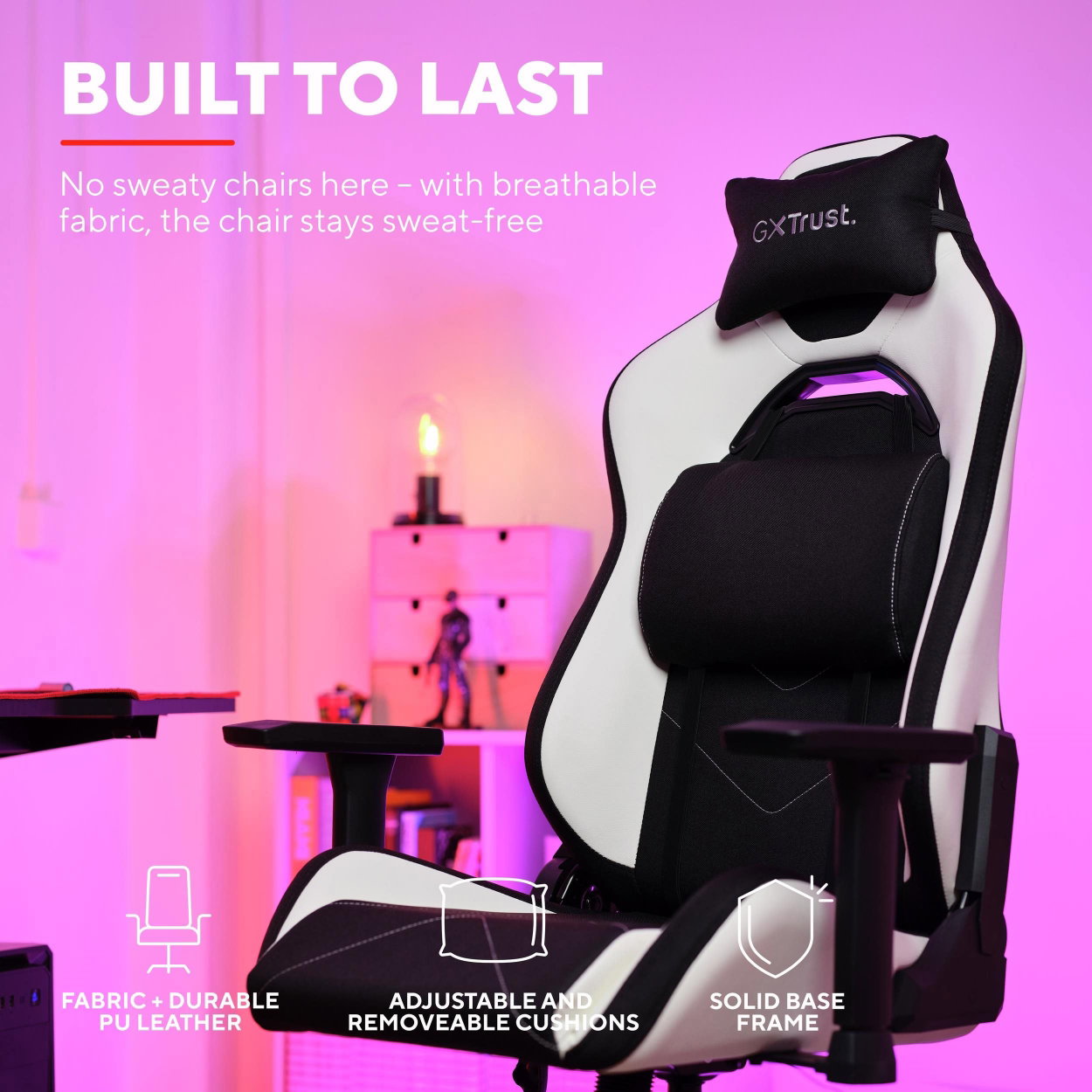 Trust GXT714W RUYA ECO Gaming chair, white