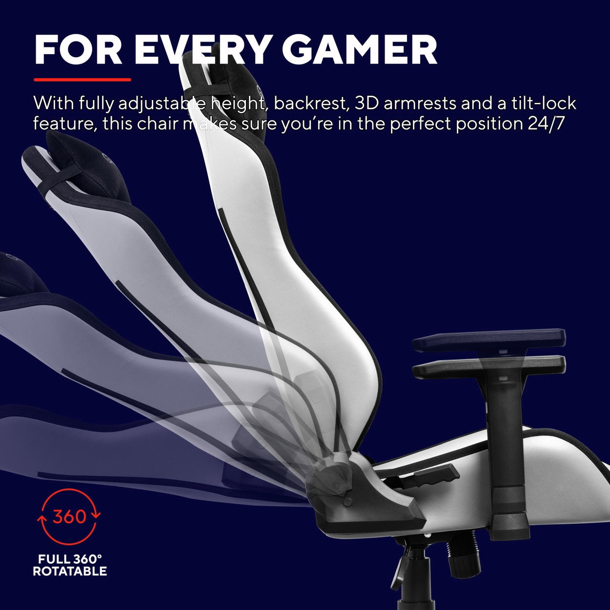 Trust GXT714W RUYA ECO Gaming chair, white