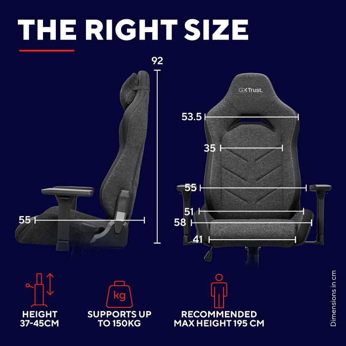 Trust GXT723 RUYA Premium Fabric Gaming Chair