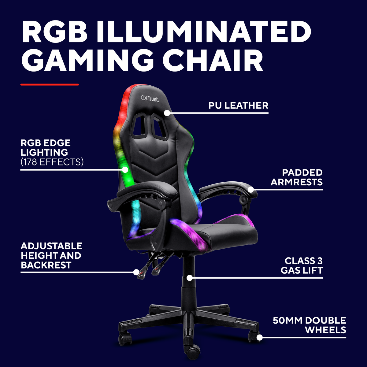 Herní židle Trust GXT704 RONIQ RGB
