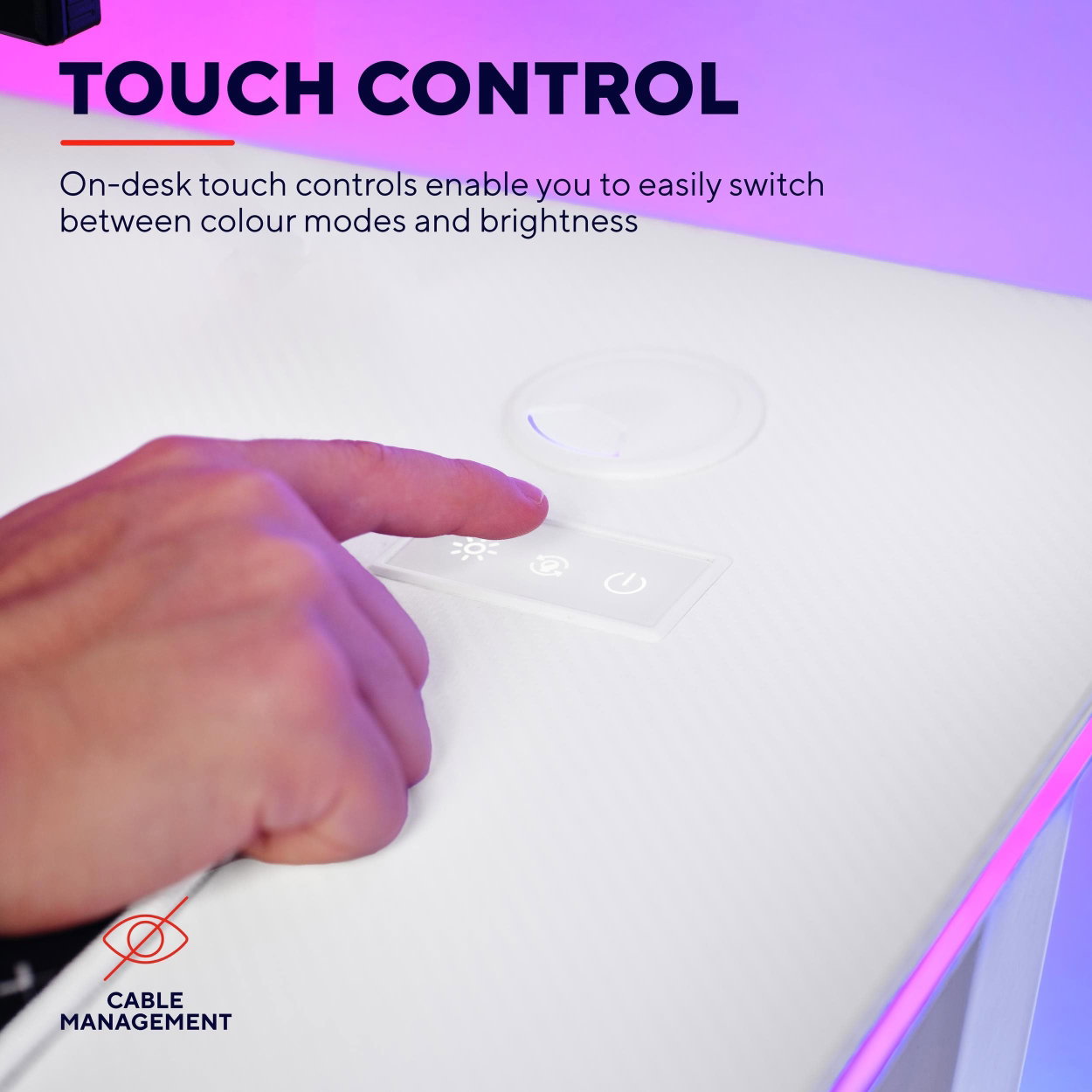 Trust GXT709W Luminus RGB, fehér