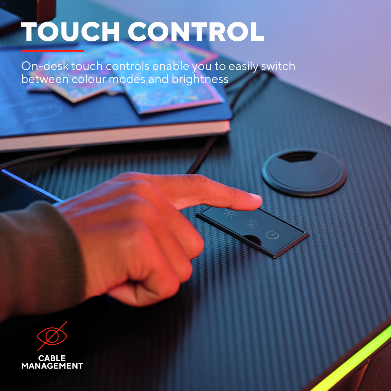 Trust GXT709 Luminus RGB, fekete