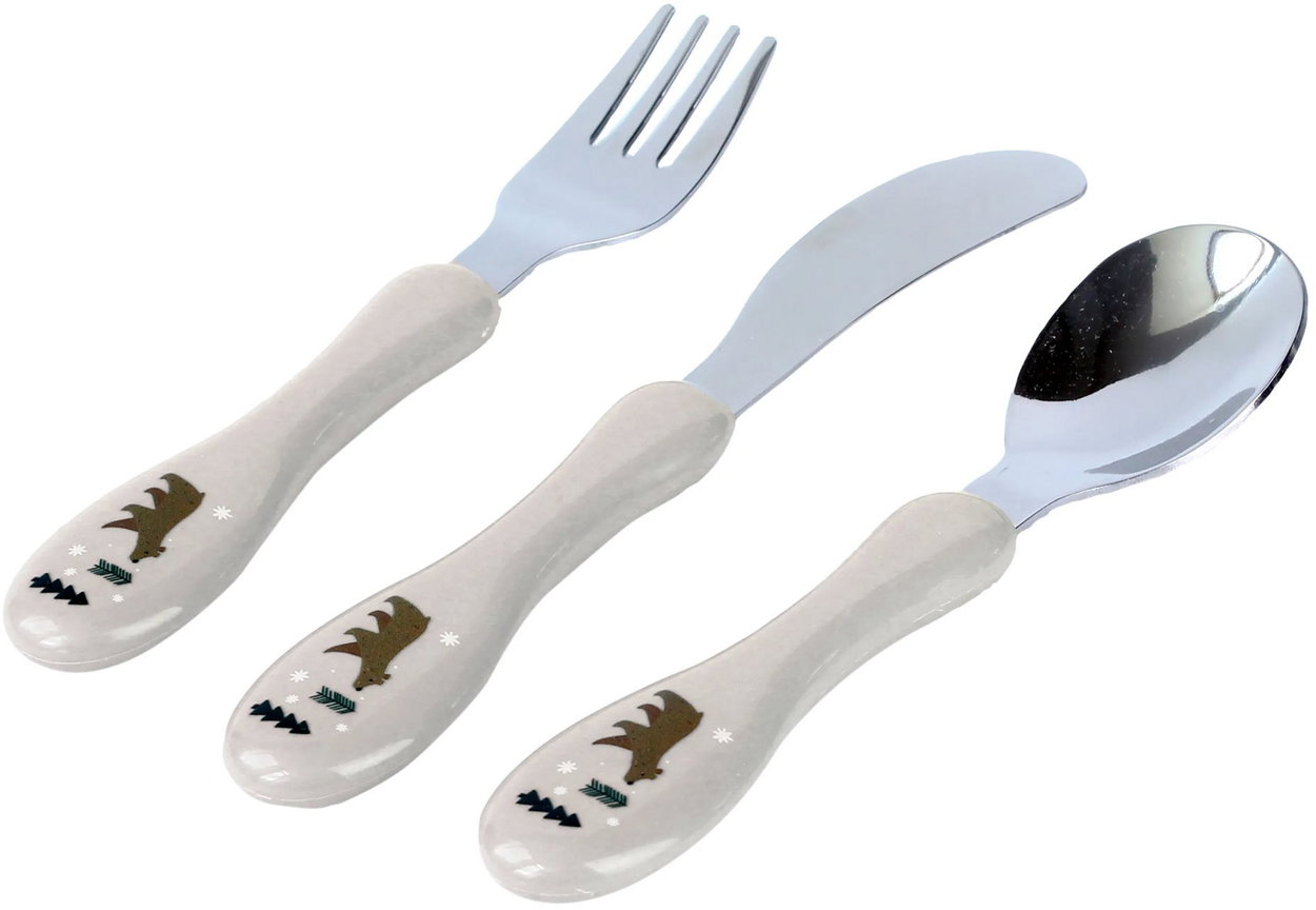 KITCHISIMO Children_s Cutlery Set, 3 pcs, bear design
