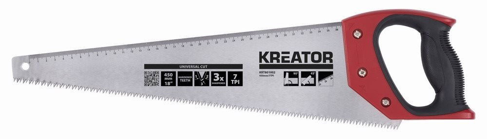 Ruční pila KREATOR Ruční pila 450mm 7TPI KRT801002