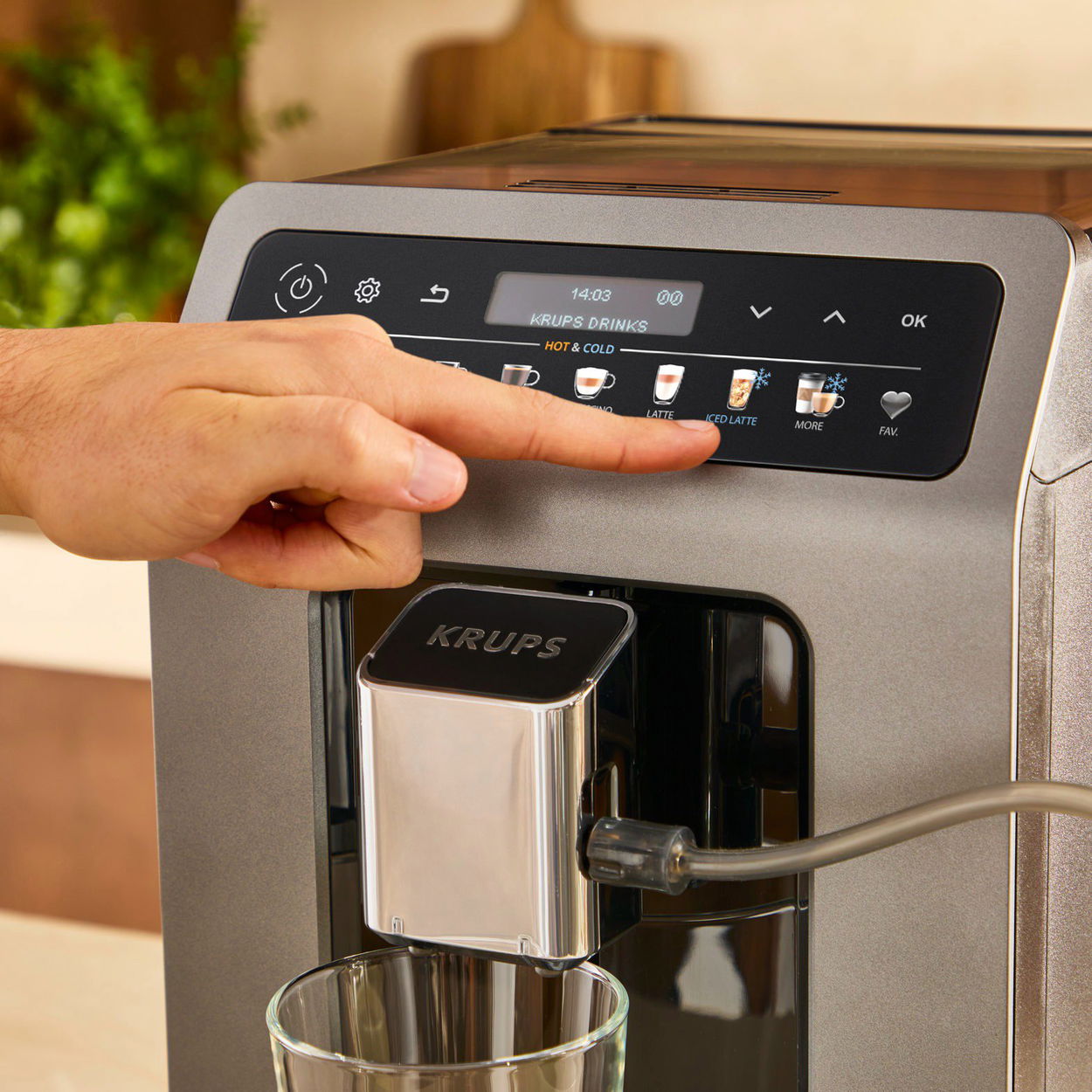 Automatický kávovar KRUPS EA898GF0 Evidence Hot & Cold