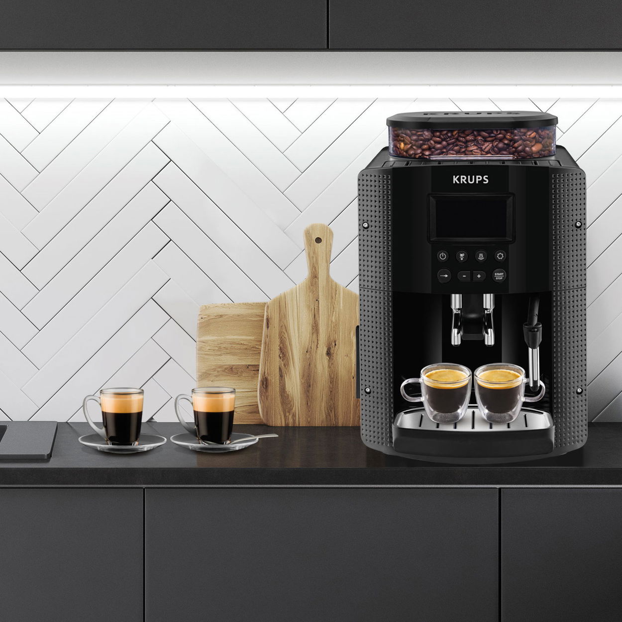 Automatický kávovar Krups Espresseria Auto Pisa Black EA815070