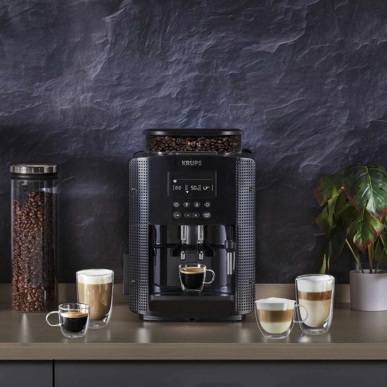 Automatický kávovar Krups Espresseria Auto Pisa Black EA815070