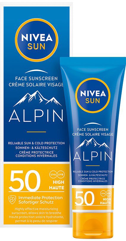Opalovací krém NIVEA SUN Alpin Face Sunscreen SPF 50 50 ml