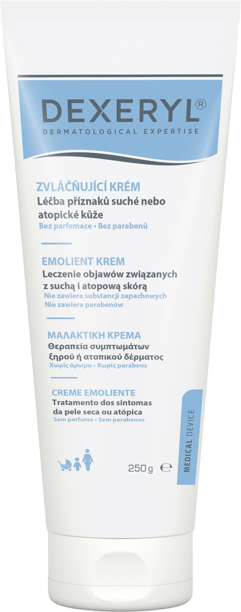 Tělový krém DEXERYL Zvláčňující krém na suchou kůži 250 g