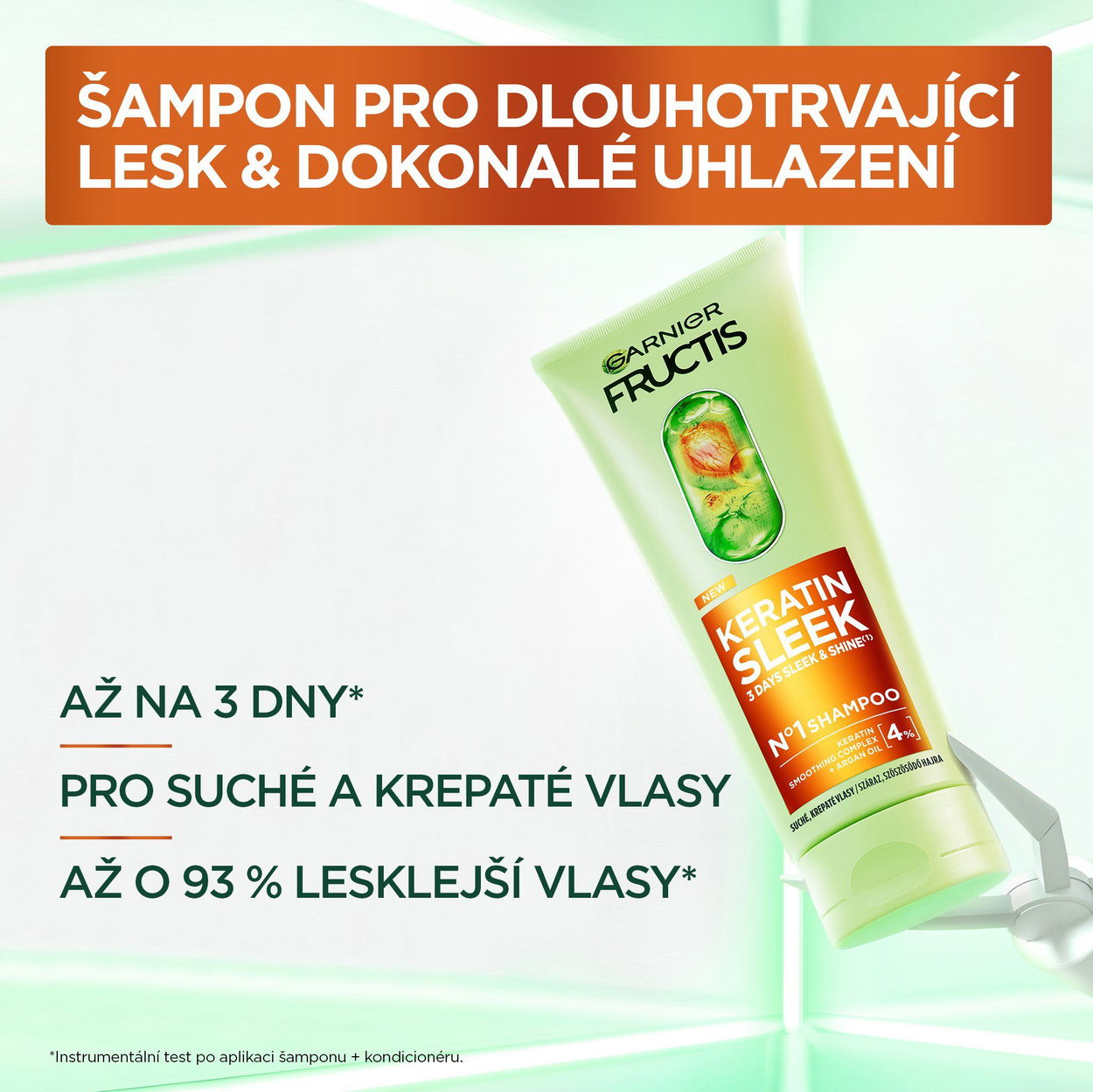 GARNIER Fructis Keratin Sleek sampon 200 ml