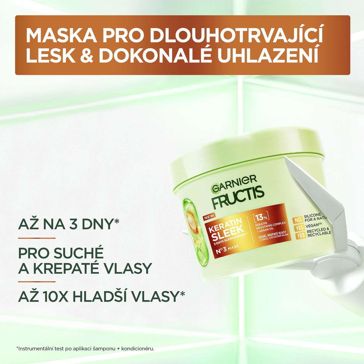 GARNIER Fructis Keratin Sleek sampon 200 ml