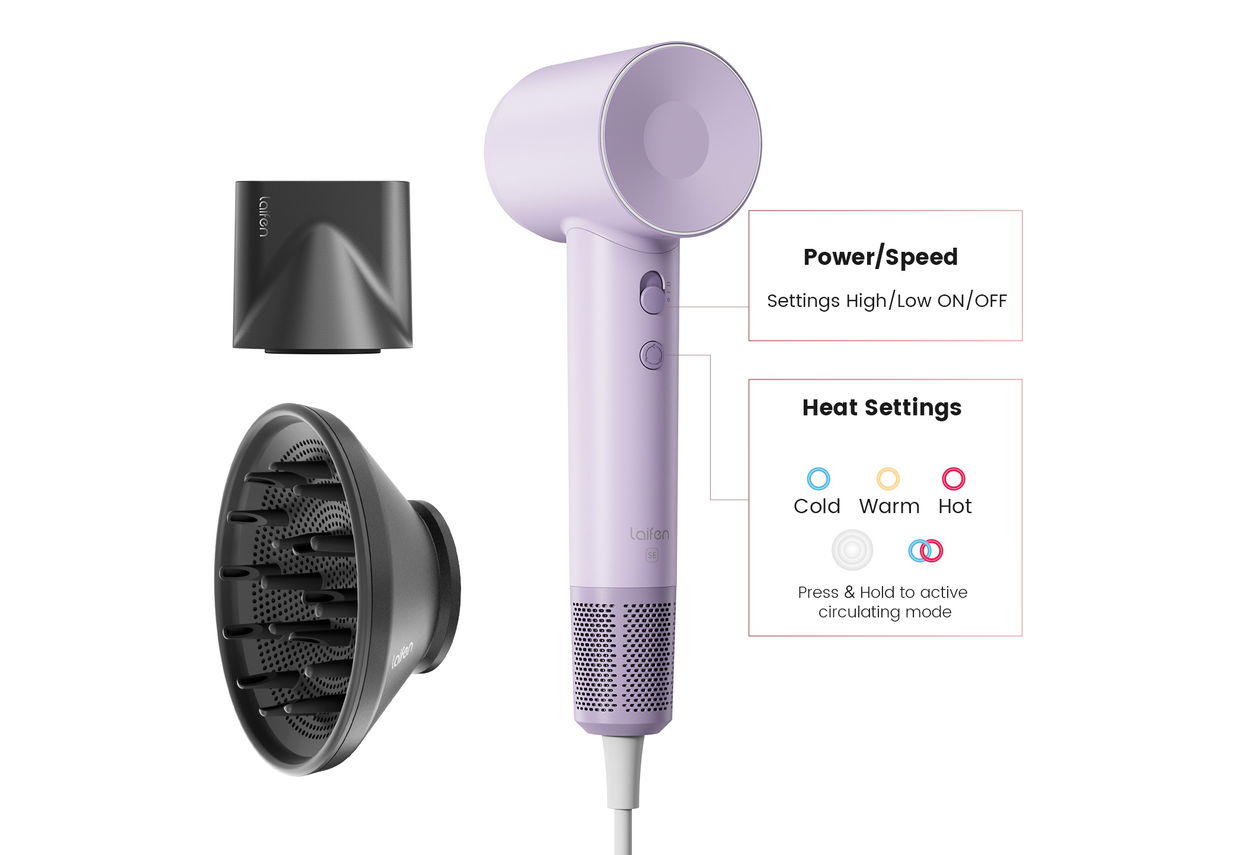 Fén na vlasy Laifen SWIFT SE SPECIAL Light Purple