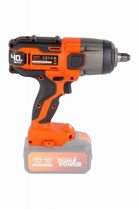 POWERPLUS Rázový utahovák AKU 1/2" 40V 350Nm (bez AKU) POWDP20400