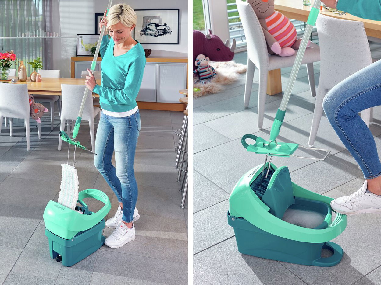 Mop LEIFHEIT Set mop Profi+vedro Profi s nášľapným žmýkaním 55096