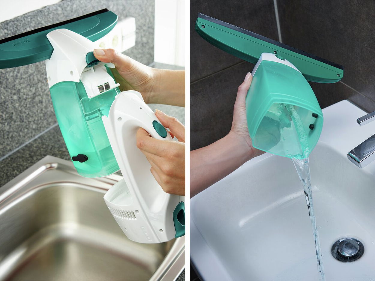 Vysávač na okná LEIFHEIT Window Cleaner s mopom a 43 cm tyčou + Sacia hubica 17 cm-čierna