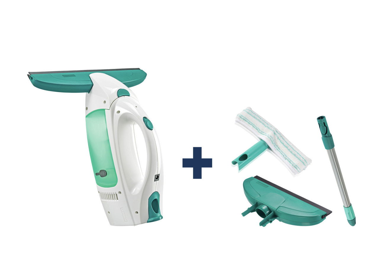 Vysávač na okná LEIFHEIT Window Cleaner s mopom a 43 cm tyčou + Sacia hubica 17 cm-čierna