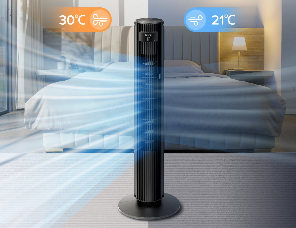 Levoit TempSense F422 DC Tower Fan