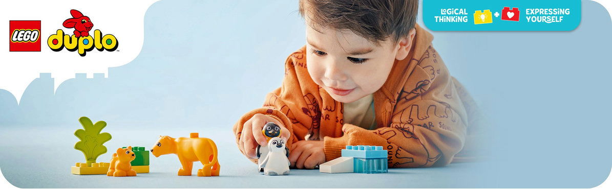 LEGO® DUPLO® 10442 Rodinky divokých zvířat: Tučňáci a lvi