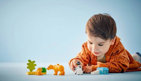 LEGO® DUPLO® 10442 Rodinky divokých zvířat: Tučňáci a lvi
