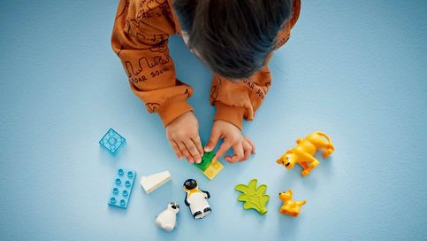 LEGO® DUPLO® 10442 Rodinky divokých zvířat: Tučňáci a lvi