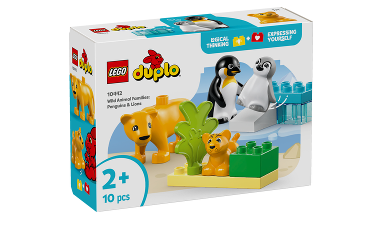 LEGO® DUPLO® 10442 Rodinky divokých zvířat: Tučňáci a lvi
