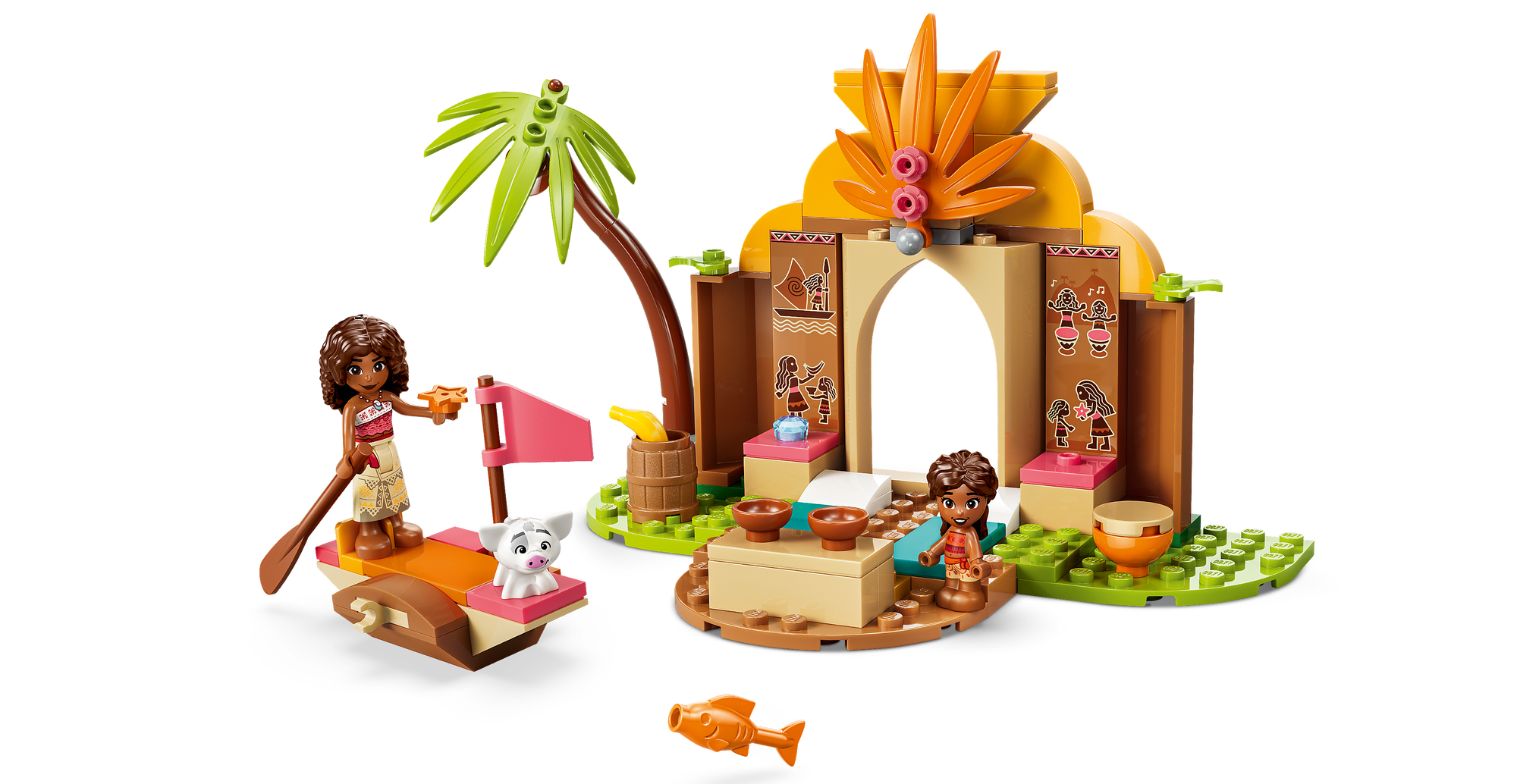 LEGO® Disney Princess 43282 Vaianas Hütte und Boot