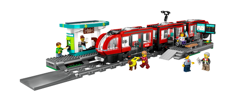 LEGO® City 60423 Tramvaj a zastávka v centru města