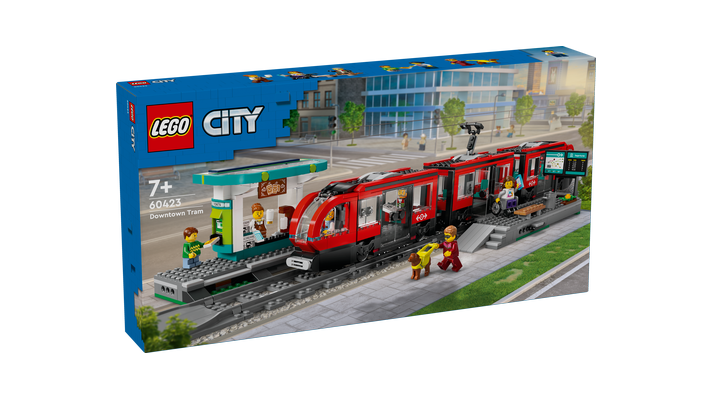 LEGO® City 60423 Tramvaj a zastávka v centru města