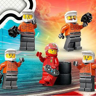 LEGO® City 60443 Zastávka v boxech F1® a personál s vozem Ferrari