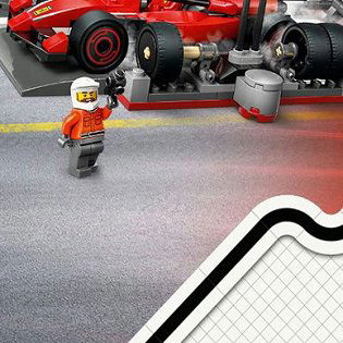 LEGO® City 60443 Zastávka v boxech F1® a personál s vozem Ferrari