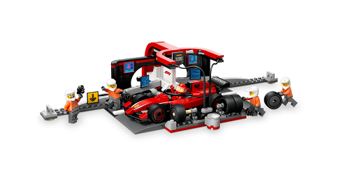 LEGO® City 60443 Zastávka v boxech F1® a personál s vozem Ferrari