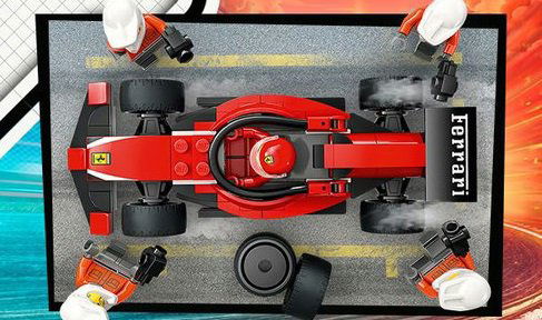 LEGO® City 60443 Zastávka v boxech F1® a personál s vozem Ferrari
